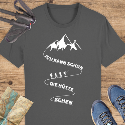 Unisex Bio T-Shirt Ich kann schon die Hütte sehen