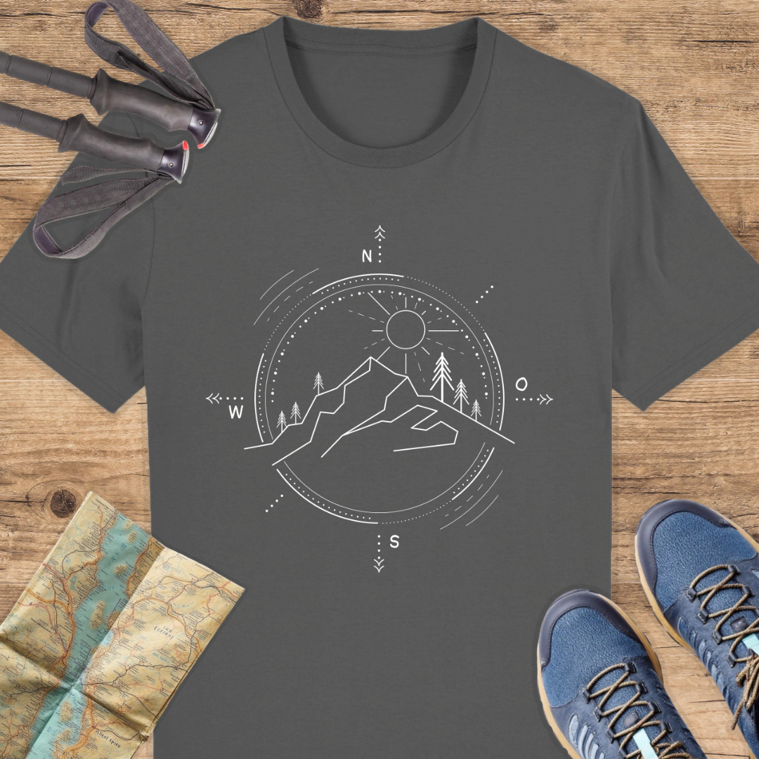 Unisex Bio T-Shirt Kompass Berge