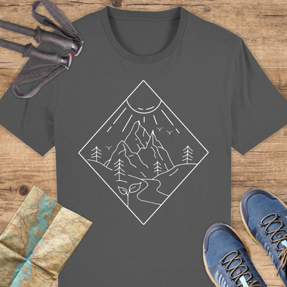 Unisex Bio T-Shirt Line art Berg