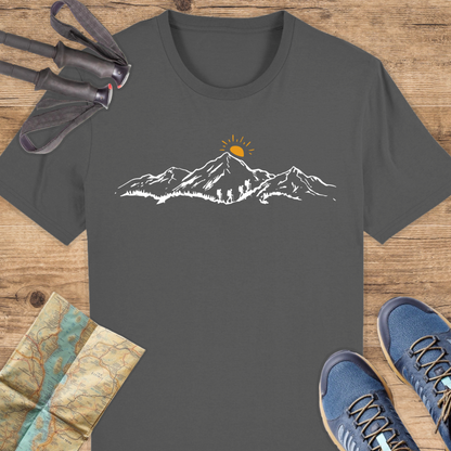 Unisex Bio T-Shirt Sonnenuntergang Berge