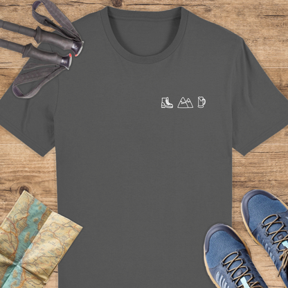 Unisex Bio T-Shirt Wandern und Bier