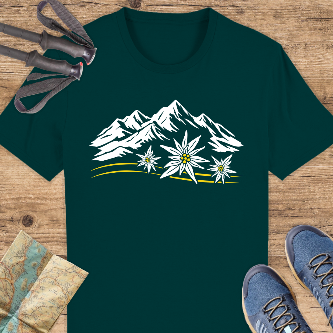 Unisex Bio T-Shirt Berge Edelweiß
