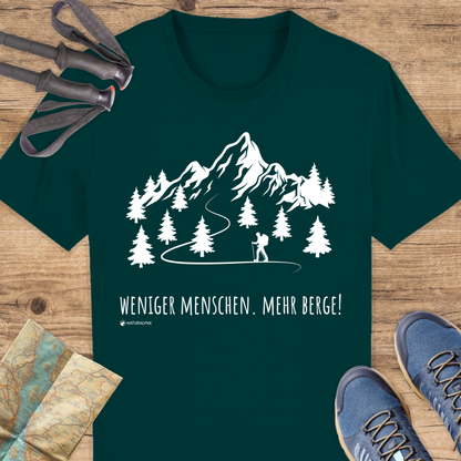 Unisex Bio T-Shirt Weniger Menschen
