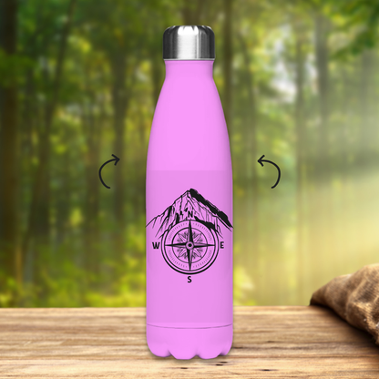 Edelstahl-Thermoflasche Kompass Berge
