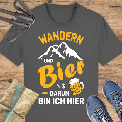 Unisex Bio T-Shirt Wandern und Bier
