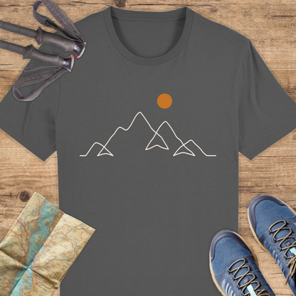 Unisex Bio T-Shirt Simple line art Berg