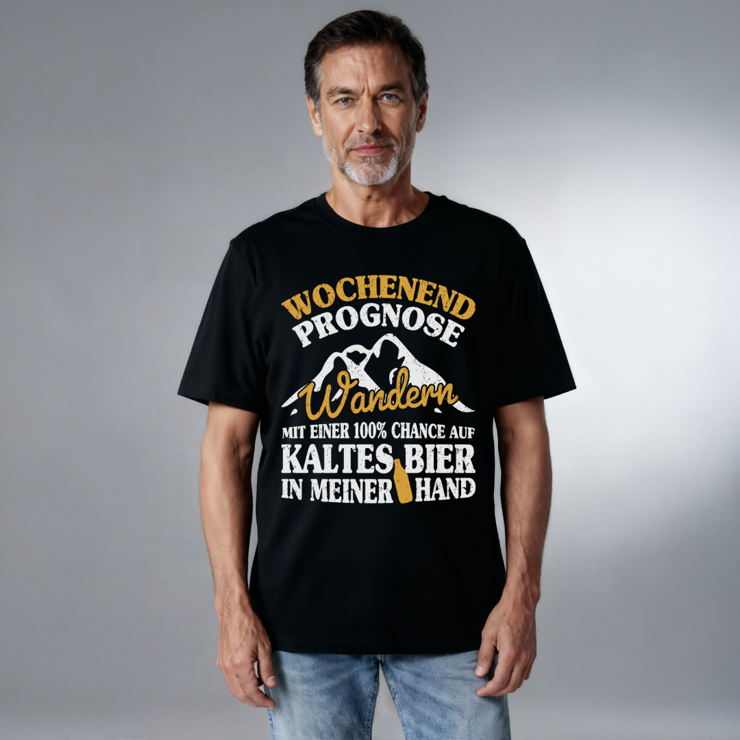 Unisex Bio T-Shirt Wandern und Bier