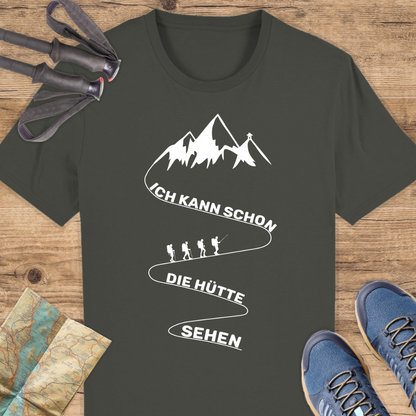 Unisex Bio T-Shirt Ich kann schon die Hütte sehen