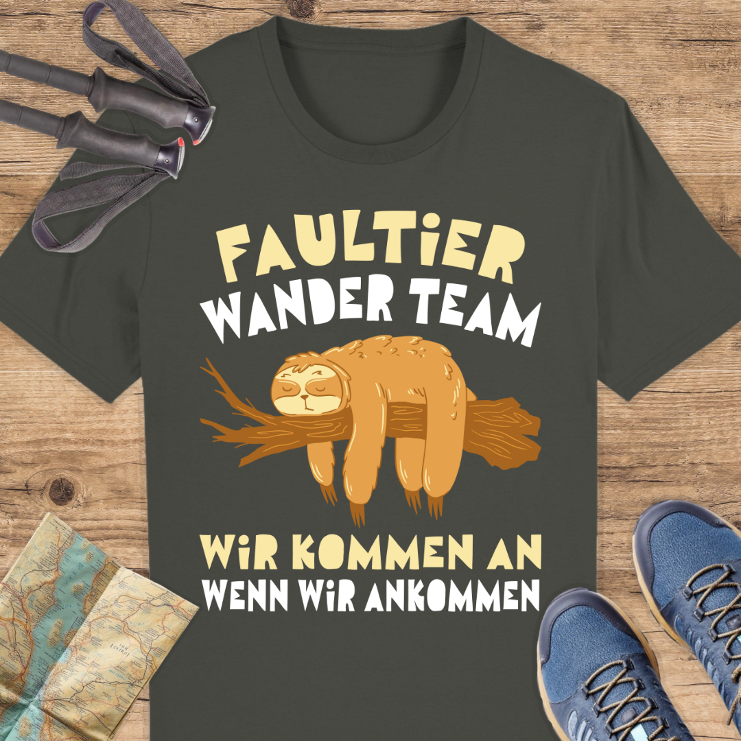 Unisex Bio T-Shirt Faultier wanderteam