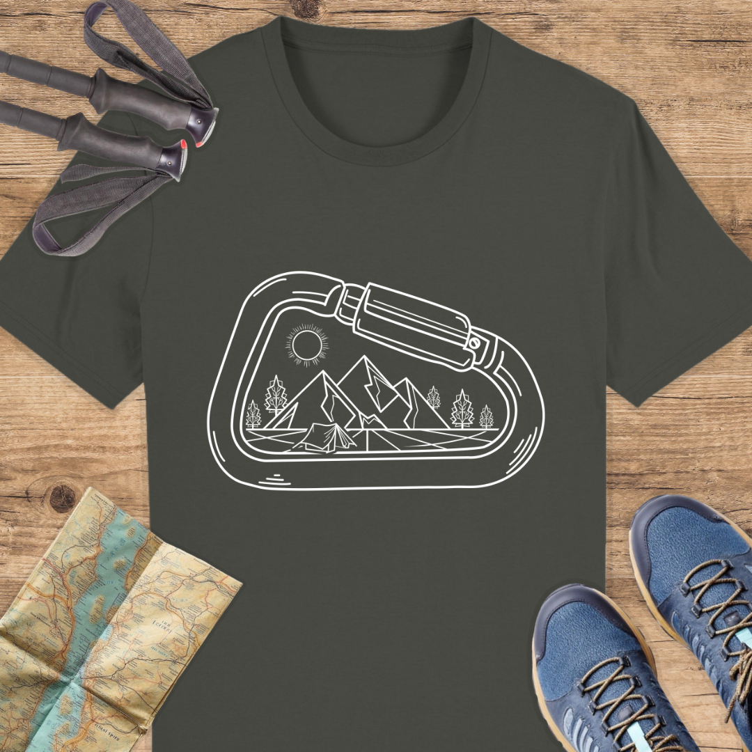 Unisex Bio T-Shirt Karabiner Berge