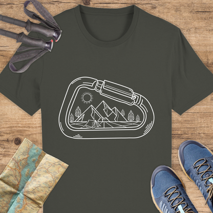 Unisex Bio T-Shirt Karabiner Berge