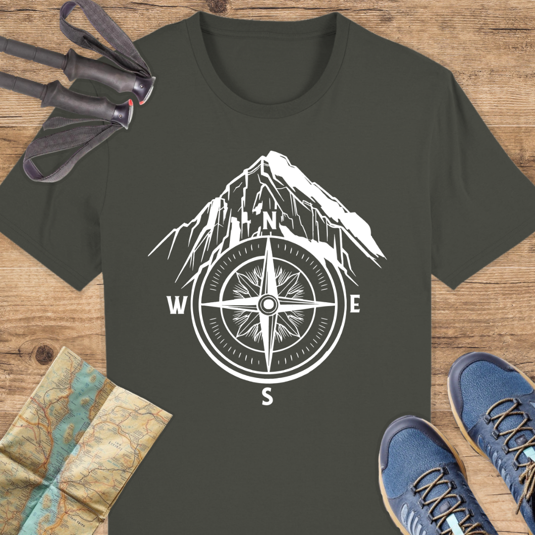Unisex Bio T-Shirt Kompass Berge