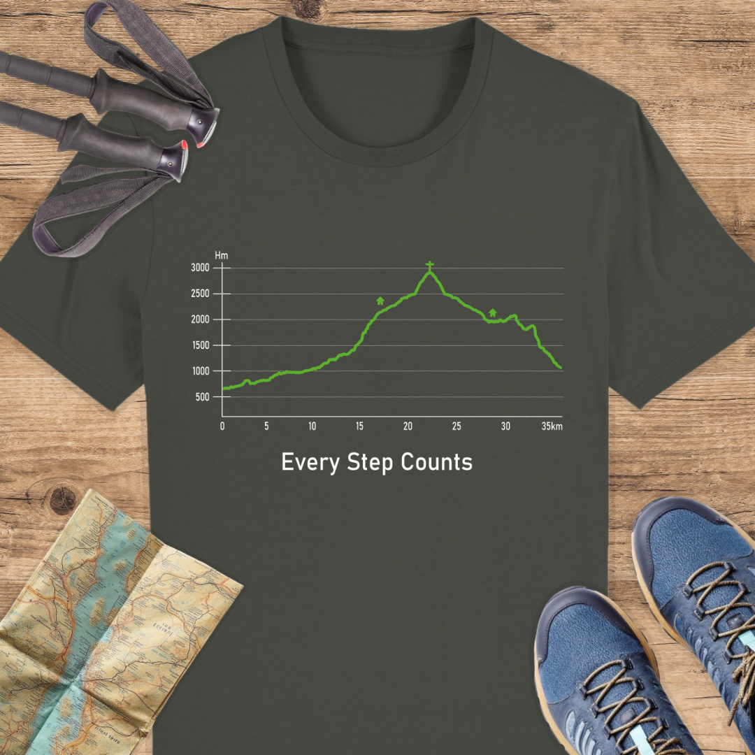 Unisex Bio T-Shirt Höhenprofil
