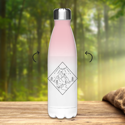 Edelstahl-Thermoflasche Line Art Berge