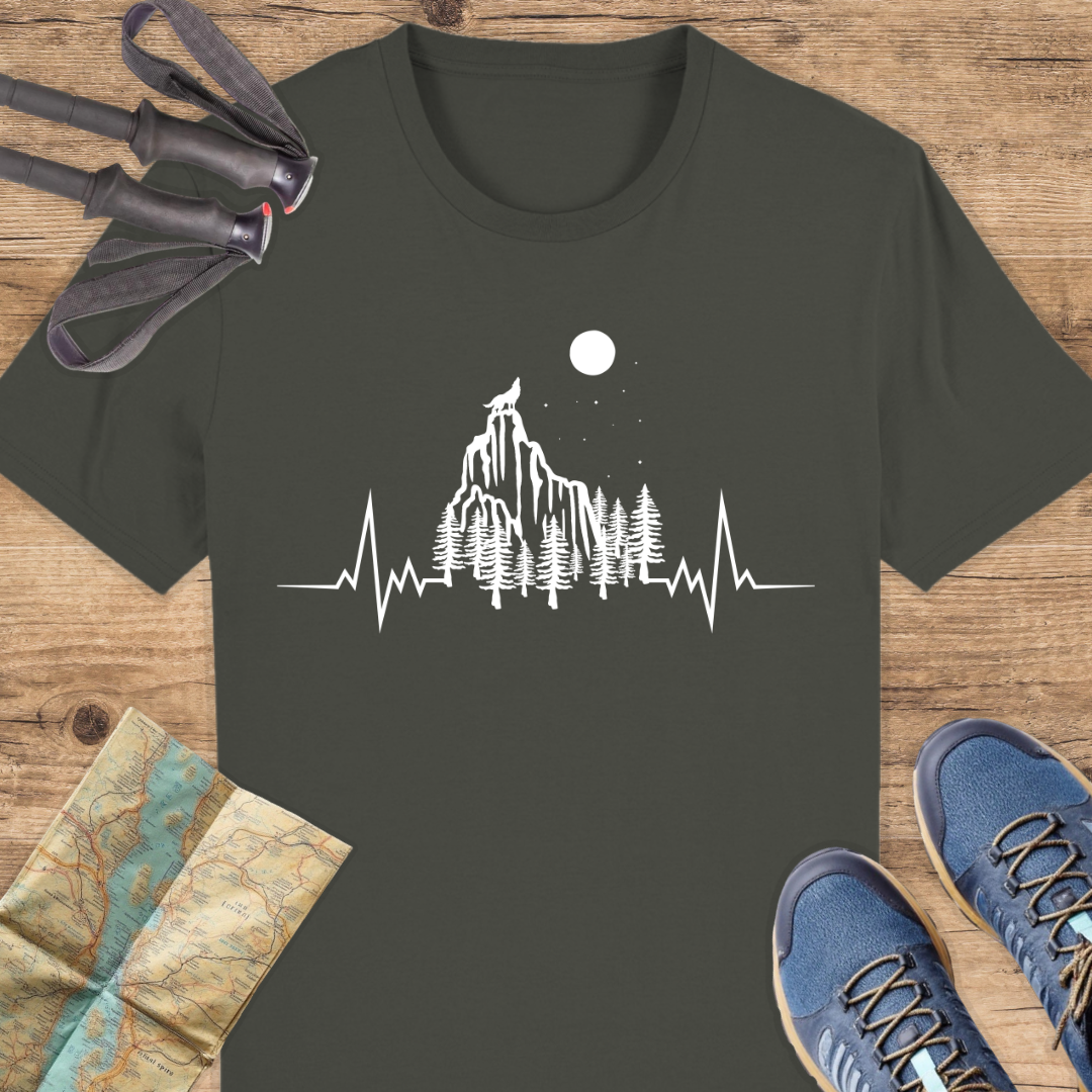 Unisex Bio T-Shirt Herzschlag wandern