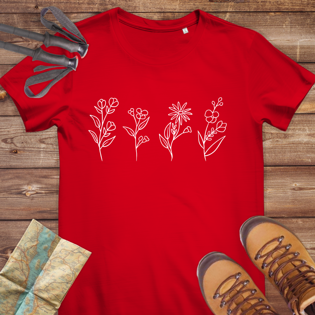 Damen Medium Fit Bio T-Shirt Wiesenblumen