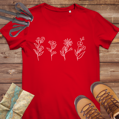 Damen Medium Fit Bio T-Shirt Wiesenblumen