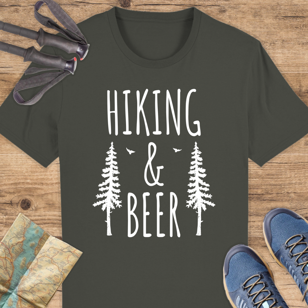 Unisex Bio T-Shirt Hiking and beer