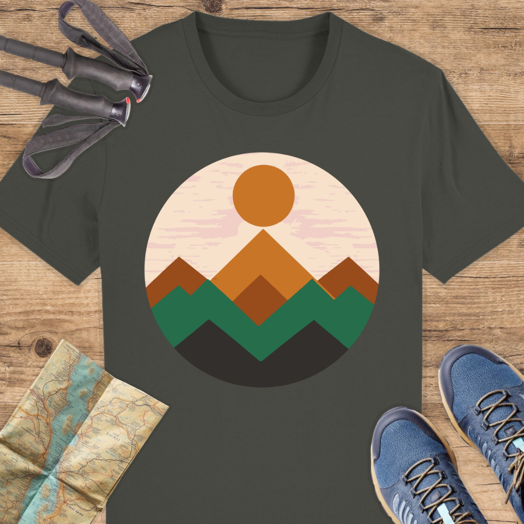 Unisex Bio T-Shirt Geometrische Berge