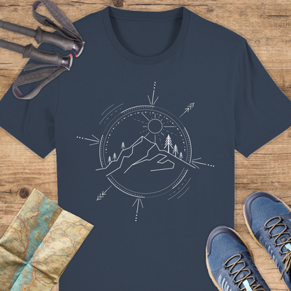 Unisex Bio T-Shirt Kompass Line Art