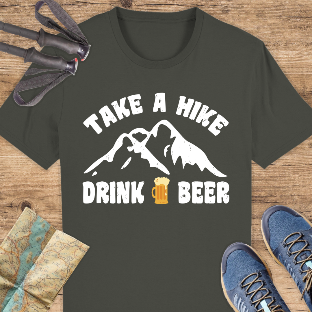 Unisex Bio T-Shirt Take a hike drink a beer