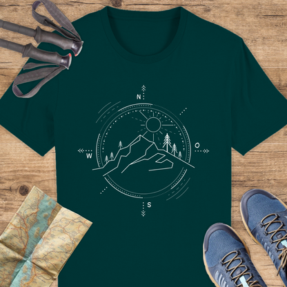 Unisex Bio T-Shirt Kompass Berge