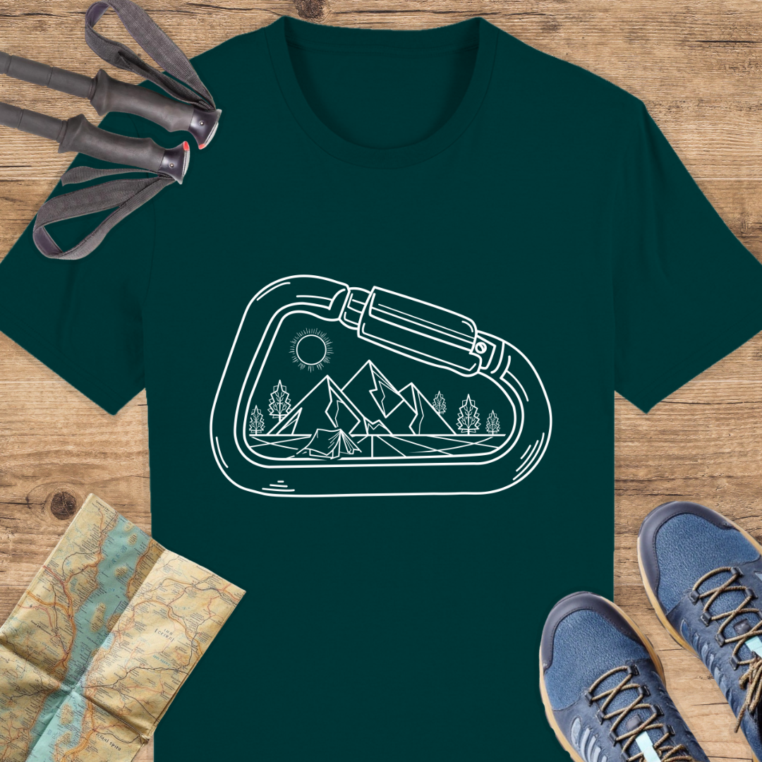 Unisex Bio T-Shirt Karabiner Berge