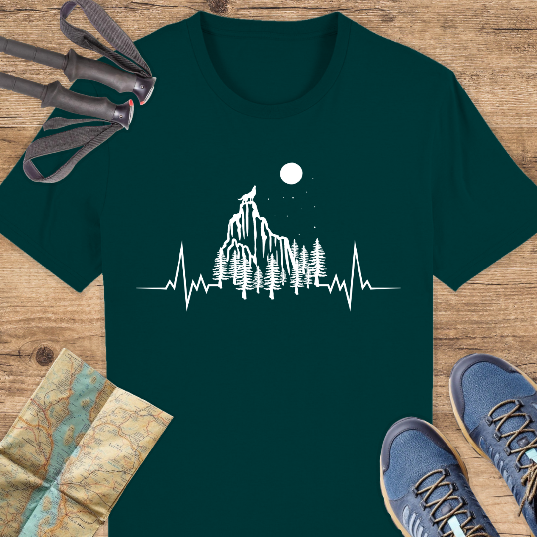 Unisex Bio T-Shirt Herzschlag wandern
