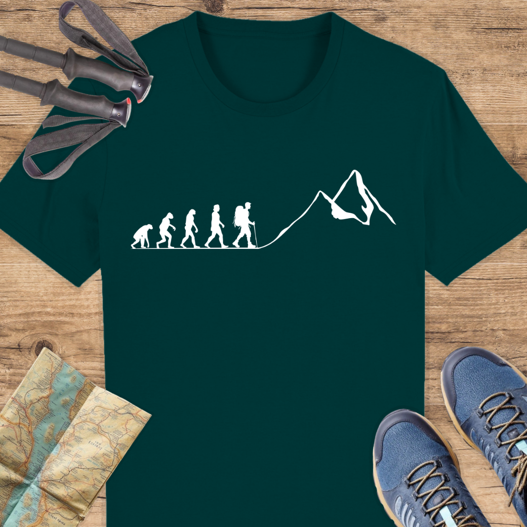 Unisex Bio T-Shirt Evolution Wandern