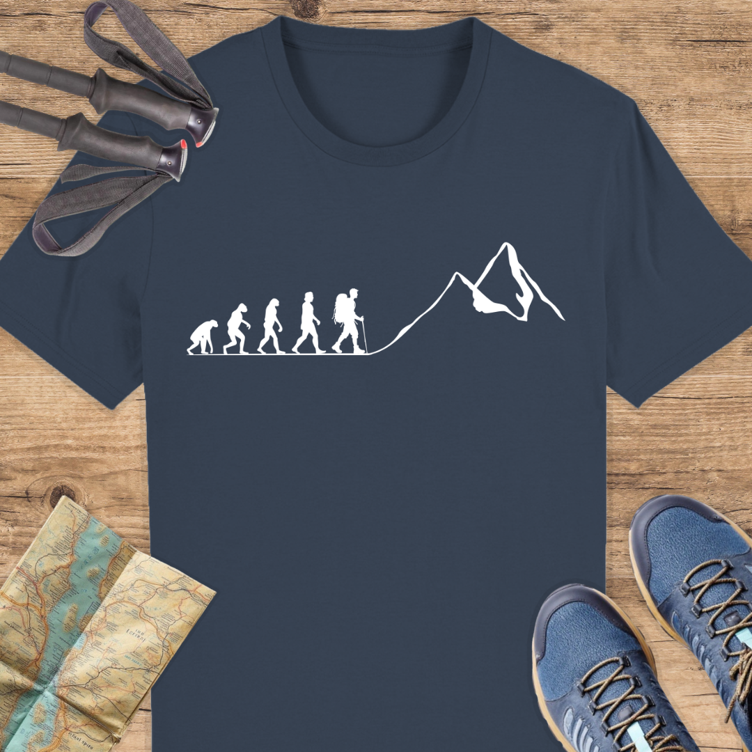 Unisex Bio T-Shirt Evolution Wandern