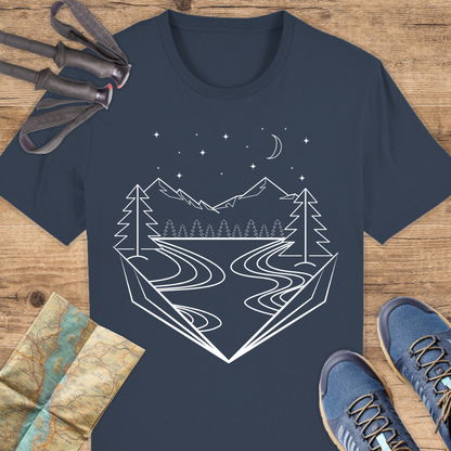 Unisex Bio T-Shirt Berge Line Art