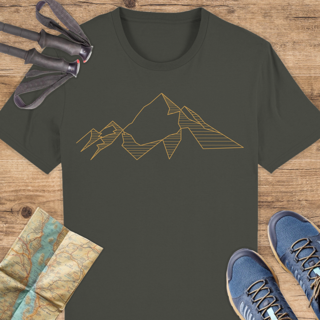 Unisex Bio T-Shirt Line-Art Berge