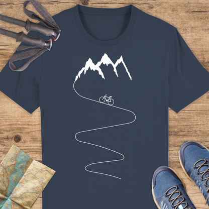 Unisex Bio T-Shirt fahrrad und Berge