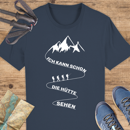 Unisex Bio T-Shirt Ich kann schon die Hütte sehen