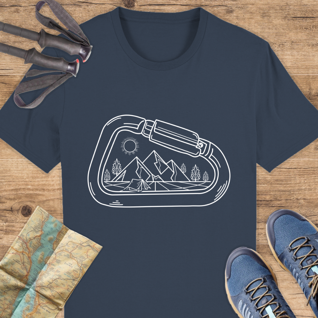 Unisex Bio T-Shirt Karabiner Berge