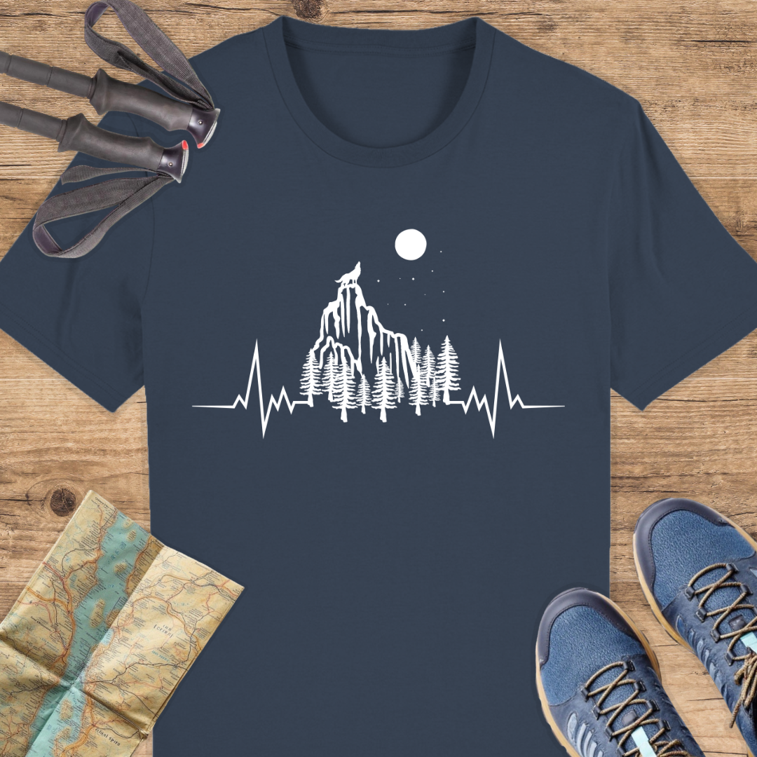 Unisex Bio T-Shirt Herzschlag wandern