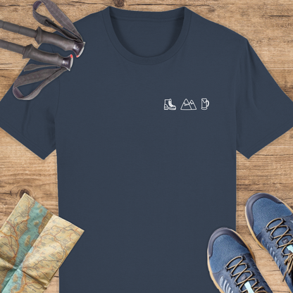 Unisex Bio T-Shirt Wandern und Bier