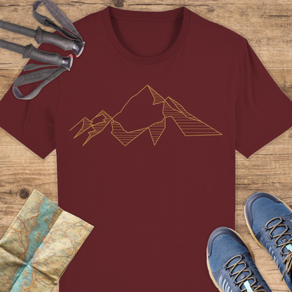 Unisex Bio T-Shirt Line-Art Berge