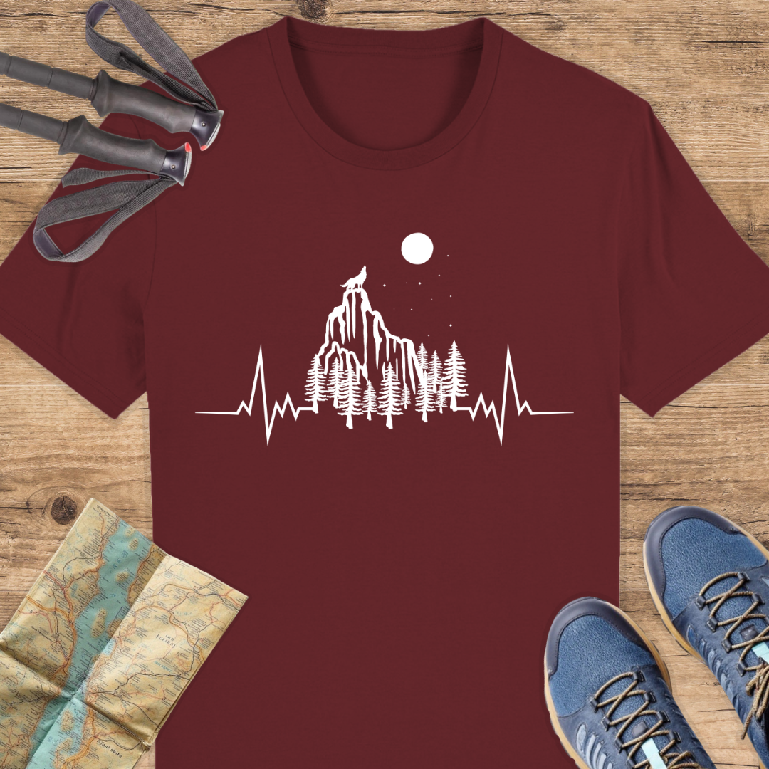 Unisex Bio T-Shirt Herzschlag wandern