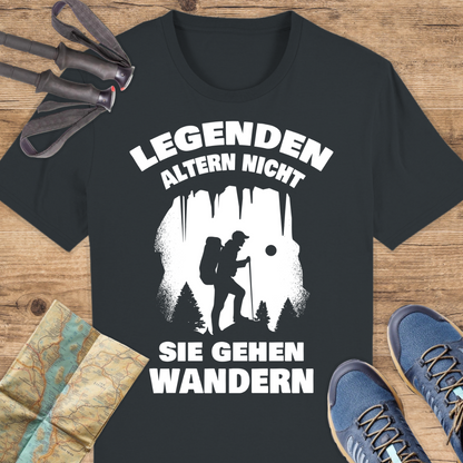 Unisex Bio T-Shirt Legenden gehen wandern