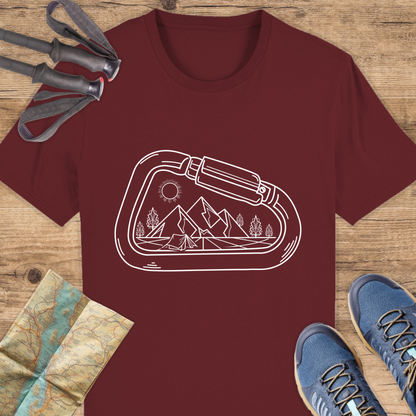 Unisex Bio T-Shirt Karabiner Berge