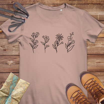Damen Medium Fit Bio T-Shirt Wiesenblumen
