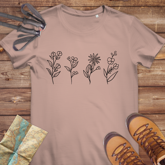 Damen Medium Fit Bio T-Shirt Wiesenblumen