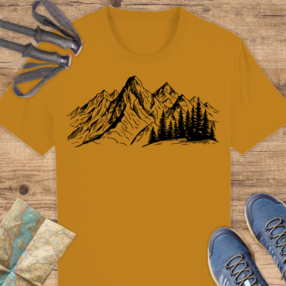 Unisex Bio T-Shirt Gezeichnete Berge