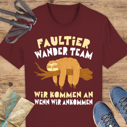 Unisex Bio T-Shirt Faultier wanderteam