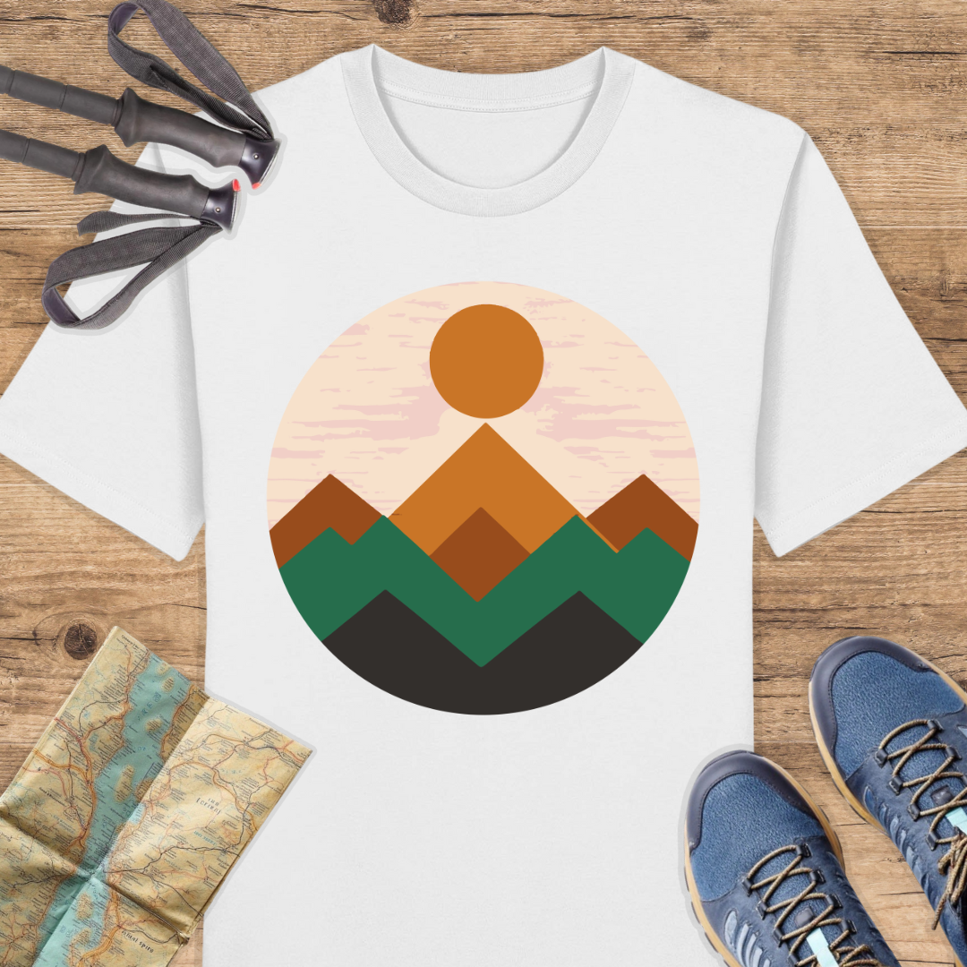 Unisex Bio T-Shirt Geometrische Berge