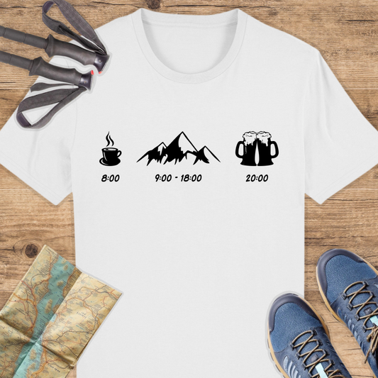 Unisex Bio T-Shirt Tagesplan wandern