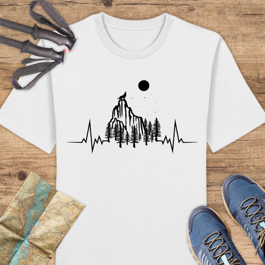 Unisex Bio T-Shirt Herzschlag wandern
