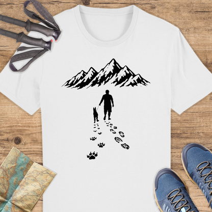Unisex Bio T-Shirt Hund und Wanderer