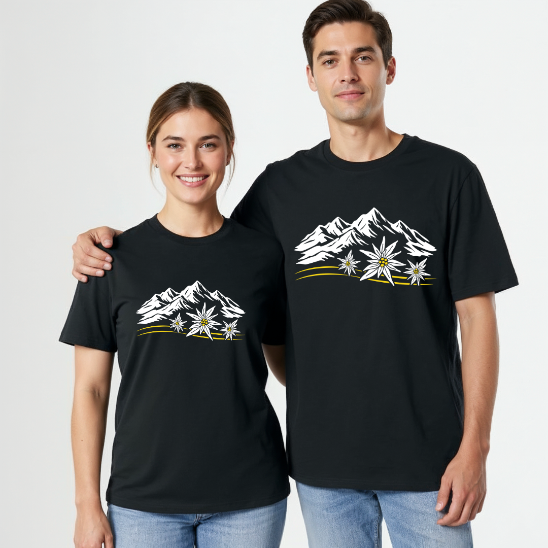 Unisex Bio T-Shirt Berge Edelweiß